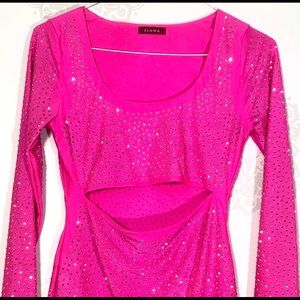 Hot Pink Rave Dress